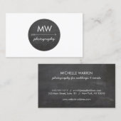 Pijl-kartonnen heupmonogram cirkel visitekaartje (Voorkant / Achterkant)