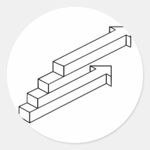 Pijl- of Staalsoptische verlichting Ronde Sticker