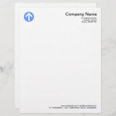 Pijl-omcirkeld - Baby Blue Briefhoofd Sjabloon (Voorkant / Achterkant)