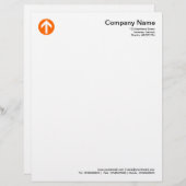 Pijl-omcirkeld - Oranje Briefhoofd Ontwerp (Voorkant / Achterkant)