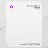 Pijl - Paars Custom Briefhoofd (Voorkant / Achterkant)