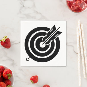 Pijl raakt een rond doel Papier & Party servetten