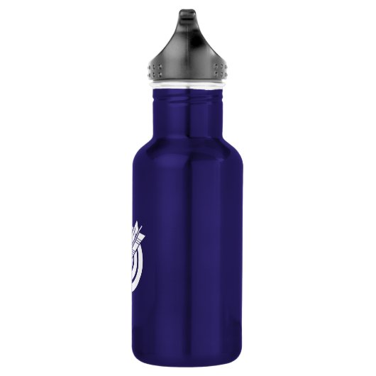 Pijl raakt een rond doel waterfles (Rechts)