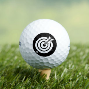 Pijl raakte een rond doel Golf Balls Golfballen