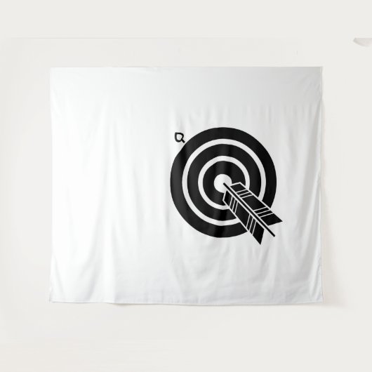 Pijl raakte een ronde doel Tapestries Wandkleed (Voorkant (horizontaal))