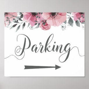 Pijl-rechts parkeren poster