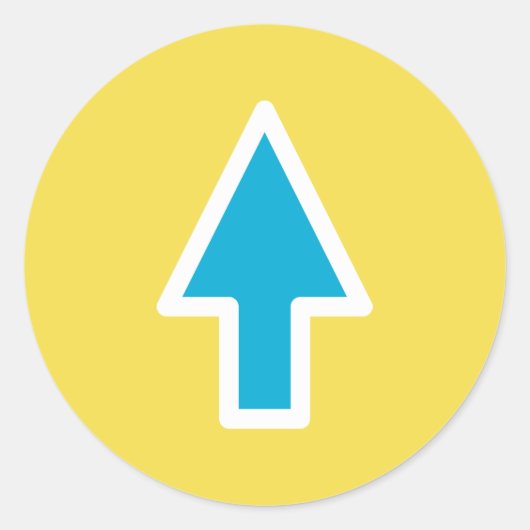 Pijl Ronde Sticker (Voorkant)