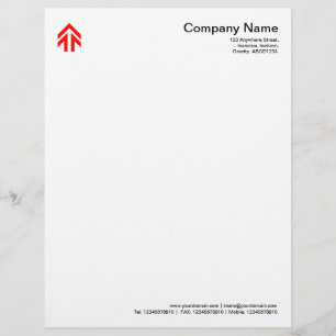 Pijl - rood briefhoofd ontwerp