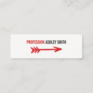 Pijl/rood Mini Visitekaartje