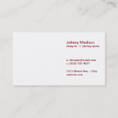 Pijl | Rood Visitekaartje (Achterkant)