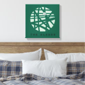 Pijl | Stadskaart Glades Canvas Afdruk (Insitu (Slaapkamer))
