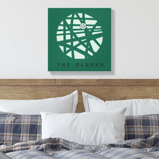 Pijl | Stadskaart Glades Canvas Afdruk (Insitu (Slaapkamer))