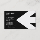 Pijl v3 (wit) - zwart visitekaartje (Achterkant)