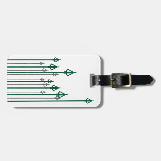 Pijl | Verticale pijlen Grafisch Bagagelabel (Voorkant horizontaal)
