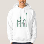 Pijl | Verticale pijlen Grafisch Hoodie (Voorkant)