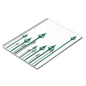 Pijl | Verticale pijlen Grafisch Notitieboek (Linkerzijde)