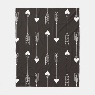 Pijlen, harten, abstract patroon. fleece deken