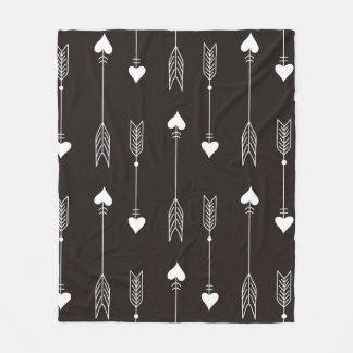 Pijlen, harten, abstract patroon. fleece deken