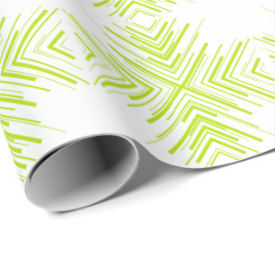 Pijlen in Lime Groen en Wit Cadeaupapier