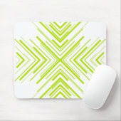 Pijlen in Lime Groen en Wit Muismat (Met muis)