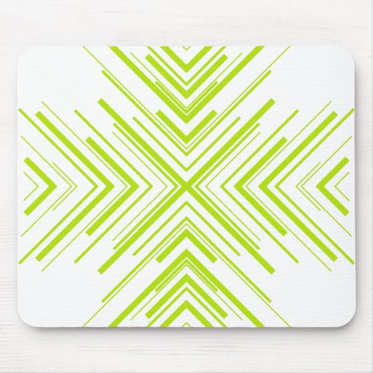 Pijlen in Lime Groen en Wit Muismat (Voorkant)