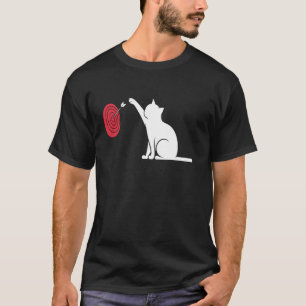 Pijlen Kat Grappige Dart Speler Gooit Kat Dart En T-shirt