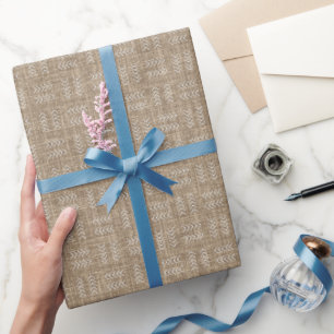 Pijlen op Karamel Linnen Cadeaupapier