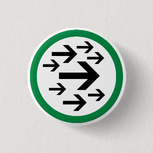 Pijlen rechterButton Ronde Button 3,2 Cm