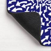 Pijlen - wit op donkerblauw 00066 muismat (Hoek)