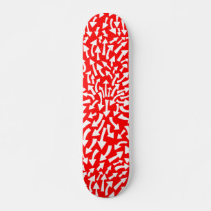 Pijlen - wit op rood skateboard