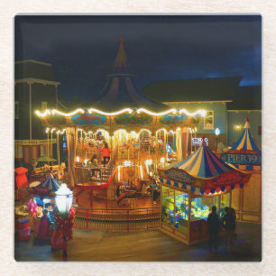 Pijler 39 van de Carrousel van San Francisco #2 Glazen Onderzetter