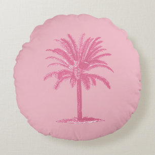Pijler met roze palm rond kussen