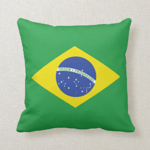 Pijler met vlag van Brazilië Kussen