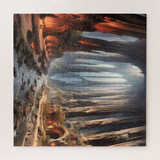 Pijlers en mensen legpuzzel (Horizontaal)