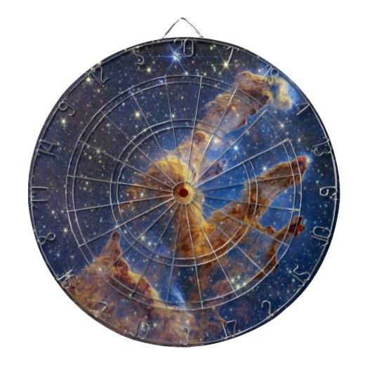 Pijlers van Creatie Eagle Nebula Webb Telescoop Dartbord (Voorkant)