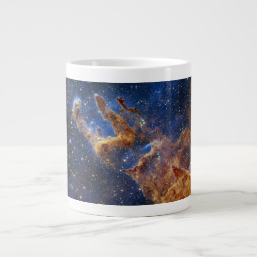 Pijlers van Creatie Eagle Nebula Webb Telescoop Extra Grote Beker (Voorkant)