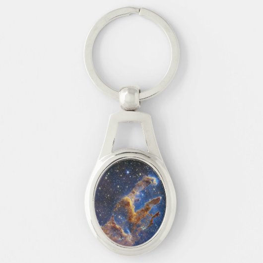 Pijlers van Creatie Eagle Nebula Webb Telescoop Sleutelhanger (Voorkant)
