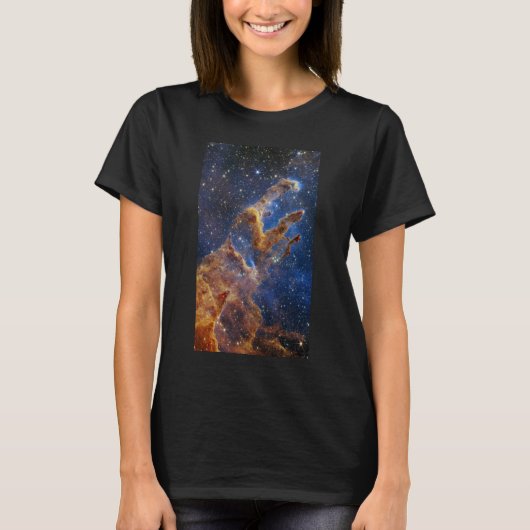 Pijlers van Creatie Eagle Nebula Webb Telescoop T-shirt (Voorkant)