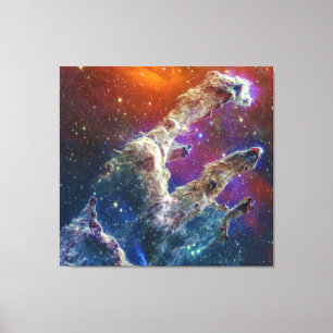 Pijlers van Creation Eagle Nebula M16 NGC 6611 JWT Canvas Afdruk