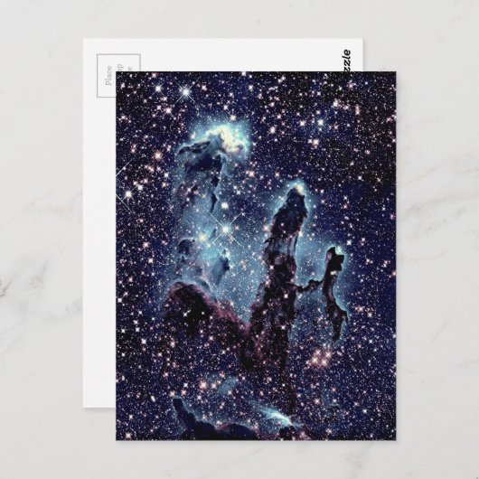 Pijlers van Creation Nebula Blue Slate Briefkaart (Voorkant / Achterkant)