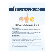 Pijlers van de Islam - Shahada (Geloof) - Blauw