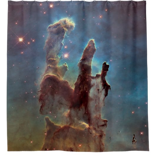 Pijlers van de schepping, Eagle Nebula Hubble Spac Douchegordijn (Voorkant)