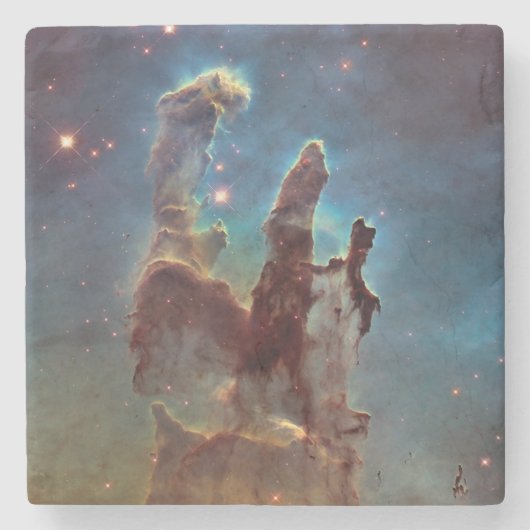 Pijlers van de schepping, Eagle Nebula Hubble Spac Stenen Onderzetter (Voorkant)