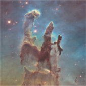 Pijlers van de schepping, Eagle Nebula Hubble Spac Sticker (Voorkant)
