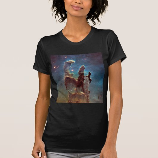 Pijlers van de schepping, Eagle Nebula Hubble Spac T-shirt (Voorkant)