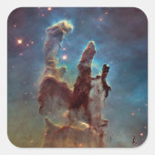 Pijlers van de schepping, Eagle Nebula Hubble Spac Vierkante Sticker (Voorkant)