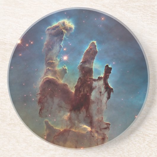 Pijlers van de schepping, Eagle Nebula Hubble Spac Zandsteen Onderzetter (Voorkant)