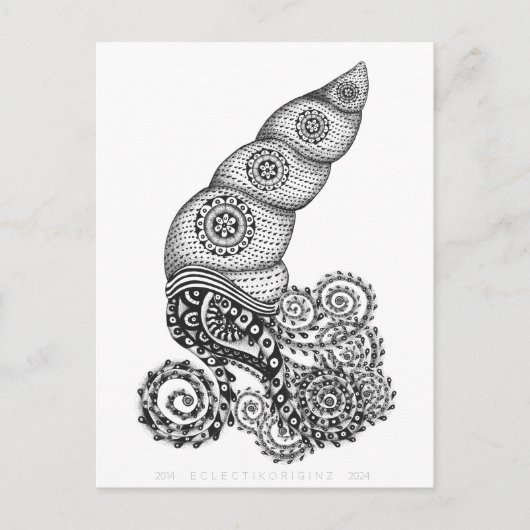 Pijlinktvis 10 jaar briefkaart (Voorkant)