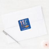 Pijlinktvis Cartoons Vierkante Sticker (Envelop)