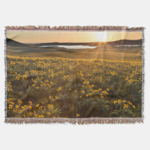 Pijlkruid Balsamroot-wildbloemen Deken
